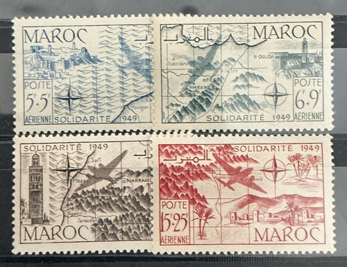 Maroc 1950 yvert - 75-78, **